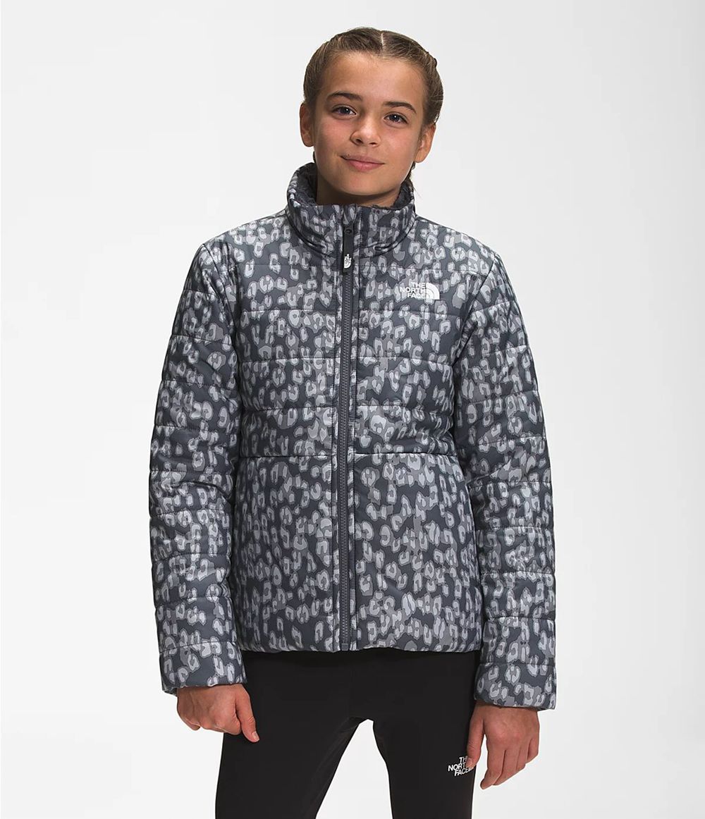 The North Face Printed Reversible Mossbud Swirl Jacke Mädchen - Grau CH-882KTQT